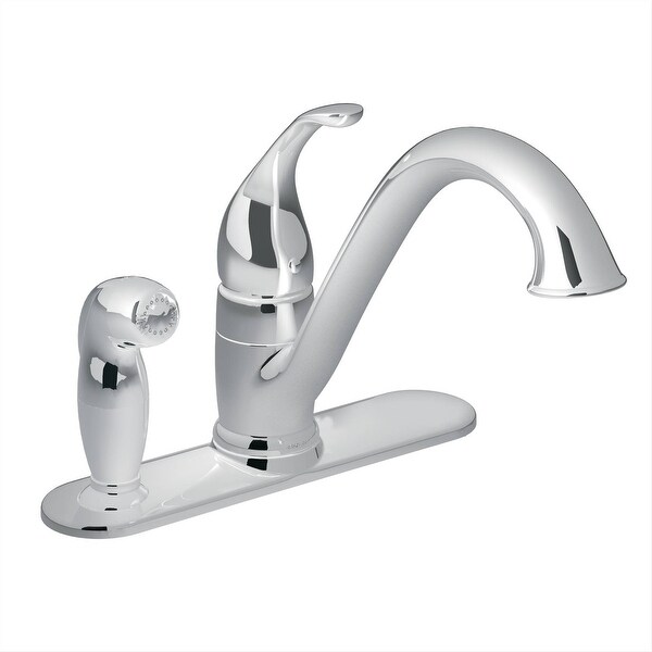 Moen 7835 Camerist Single Handle Low-Arc Kitchen Faucet with Left Hand Side Spray