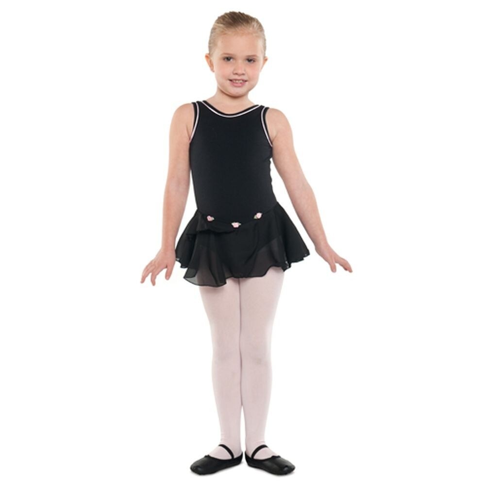 Shop Danshuz Little Girls Black Tank Piping Skirt Ballet Leotard