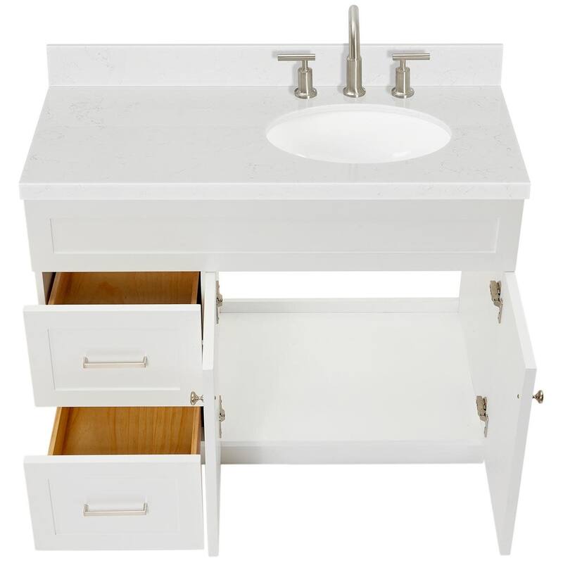 Ariel F042SRCQOVO Hamlet 42" Free Standing Single Basin Vanity Set