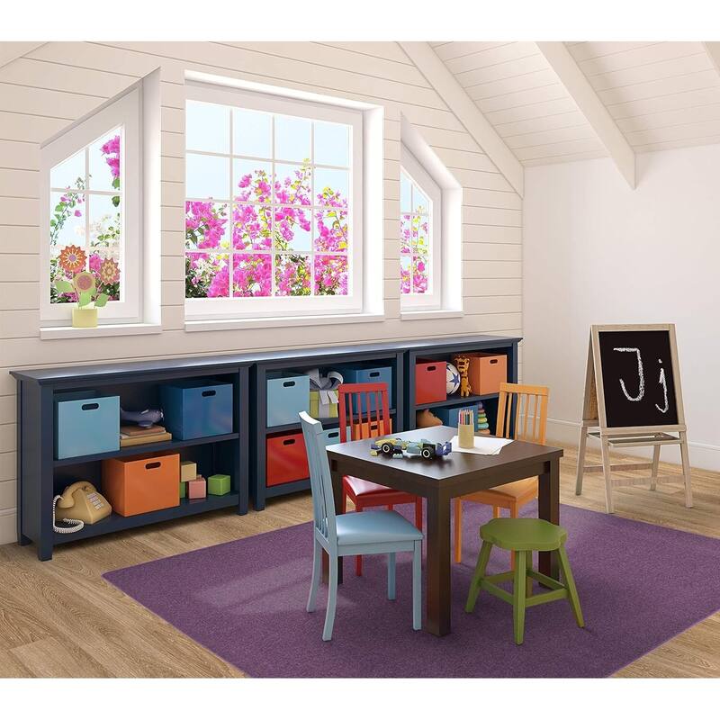 6'x6' area rug in Purple - durable soft decorative rug for home, living room & bedroom - 6' x 7'