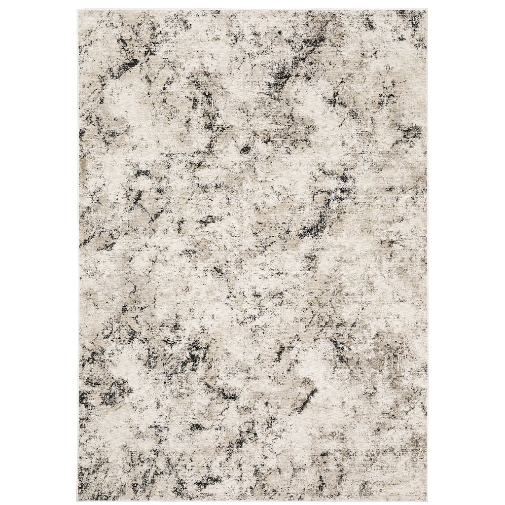 Style Haven Nelson Distressed Abstract Ivory/ Grey Indoor Area Rug
