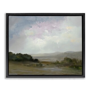 Stupell Refreshed Quiet Landscape Framed Floater Canvas Wall Art Design ...
