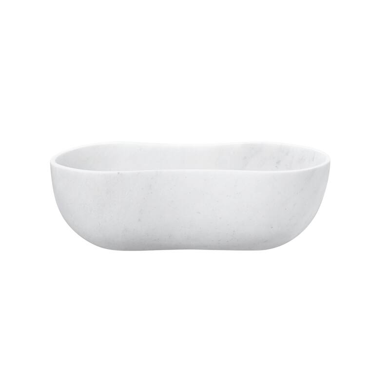 Roomfitters Marble Bathroom Vessel Sink, Natural Stone Countertop Wash Basin, Polished Oval Vanity Sink