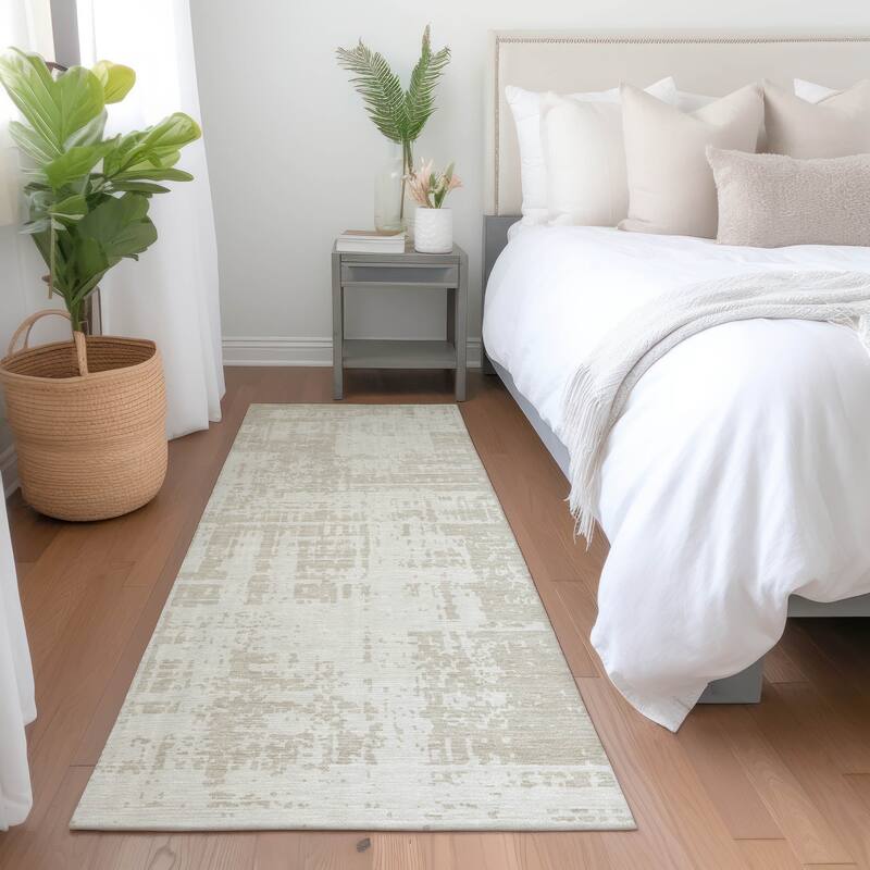 Premium Washable Super Soft Abstract Pixel Mayfield Rug - Ivory - 2'3" x 7'6"