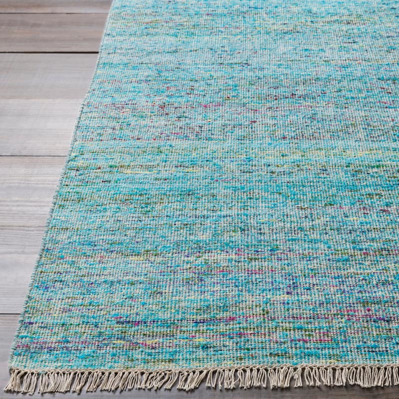 Hand-Woven Luther Solid Viscose Area Rug (9' x 12')