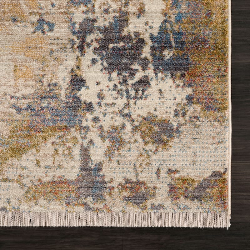 Teja Distressed Abstract Area Rug By HomeRoots - 2' X 6'