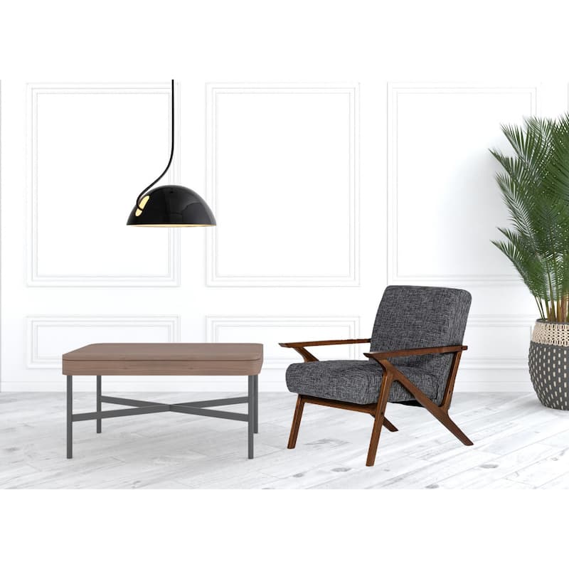 24" Tufted Upholstered Armchair with Wood Frame - 24” x 31” x 31”