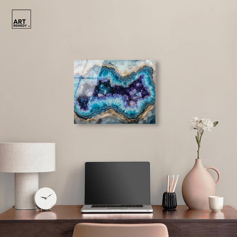 Stellar Shard Core Acrylic by Art Remedy, Ready to Hang