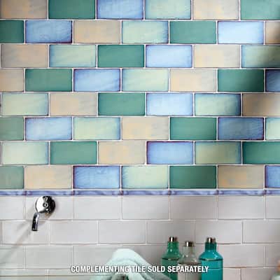 Merola Tile Antic Special Torelo Via Lactea 3/4" x 6" Ceramic Wall Trim - (1 Tile)