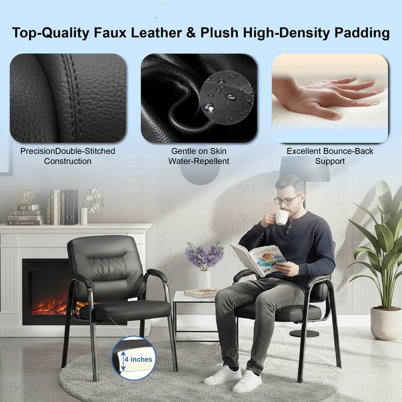 Ergonomic Conference Chairs with PU Leather Upholstery