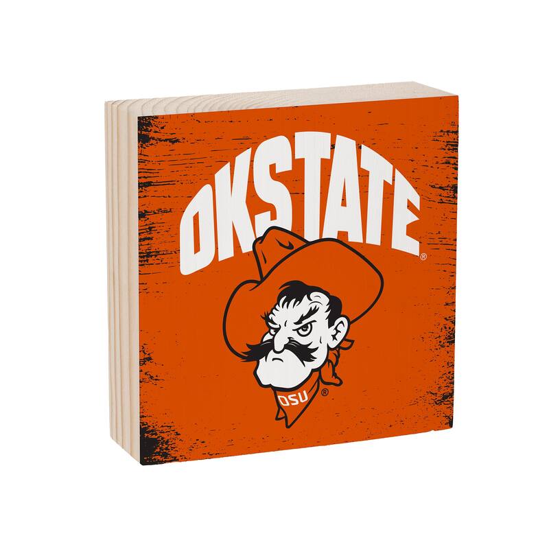 Oklahoma State University Wooden Tabletop Mantel Shelf Sign