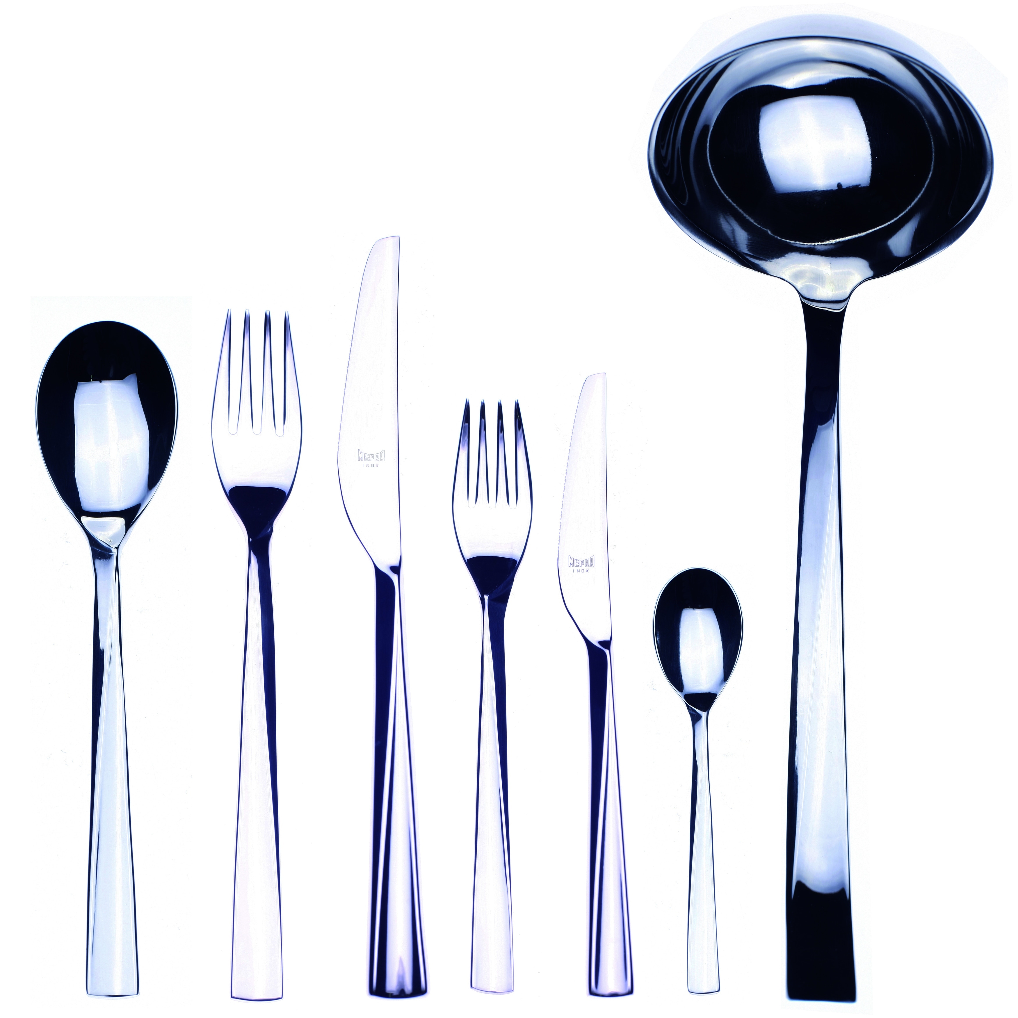 Mepra Elica Flatware Set - 39 Pieces - Stainless Steel