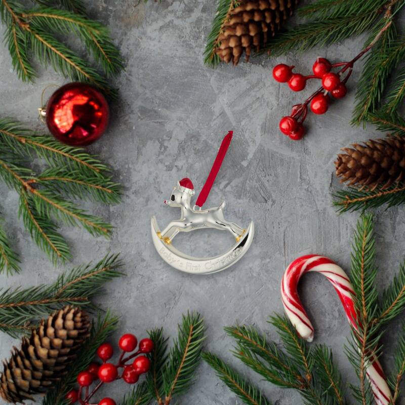 Nambe Rudolph The Red Nosed Reindeer® Baby's First Christmas Ornament
