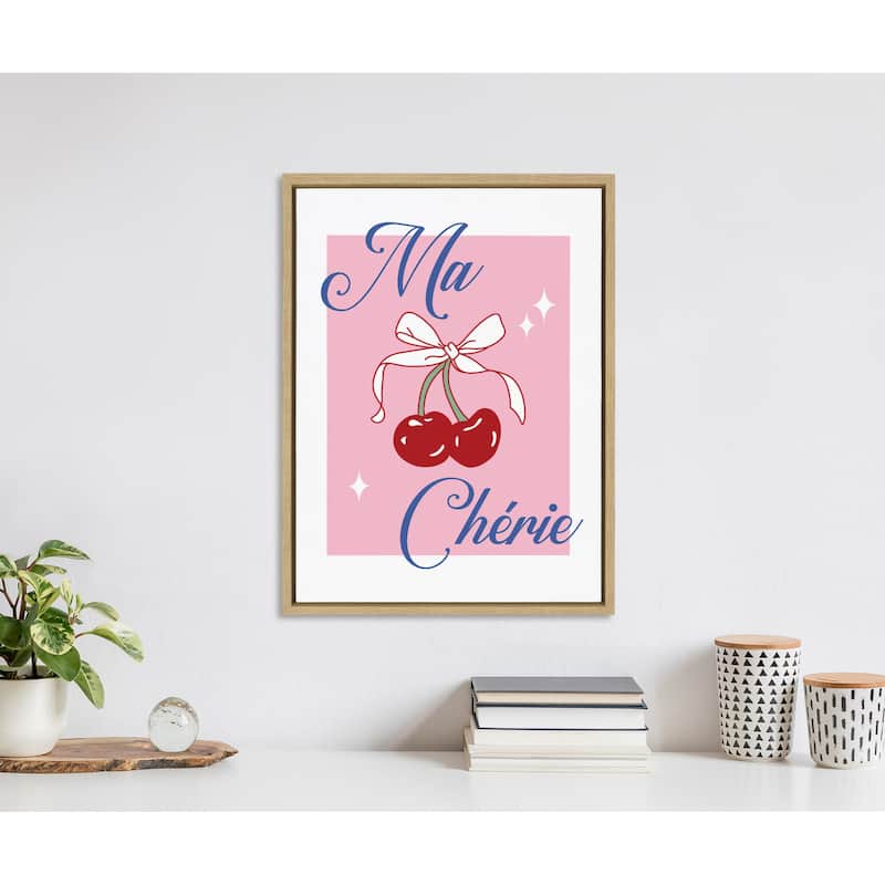 Kate and Laurel Sylvie Ma Cherie Framed Canvas by Alli Standefer