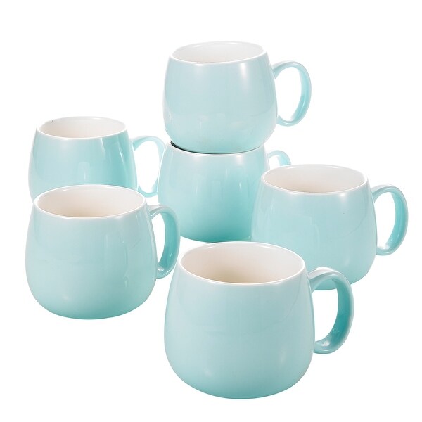 5-In Blue Porcelain Coffee Mugs Service for 6. Opens flyout.