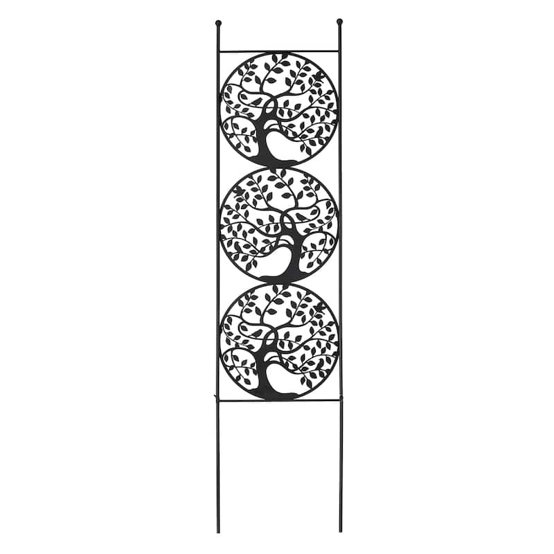 Glitzhome 48"H Metal Tree of Life Garden Trellis Garden Stake