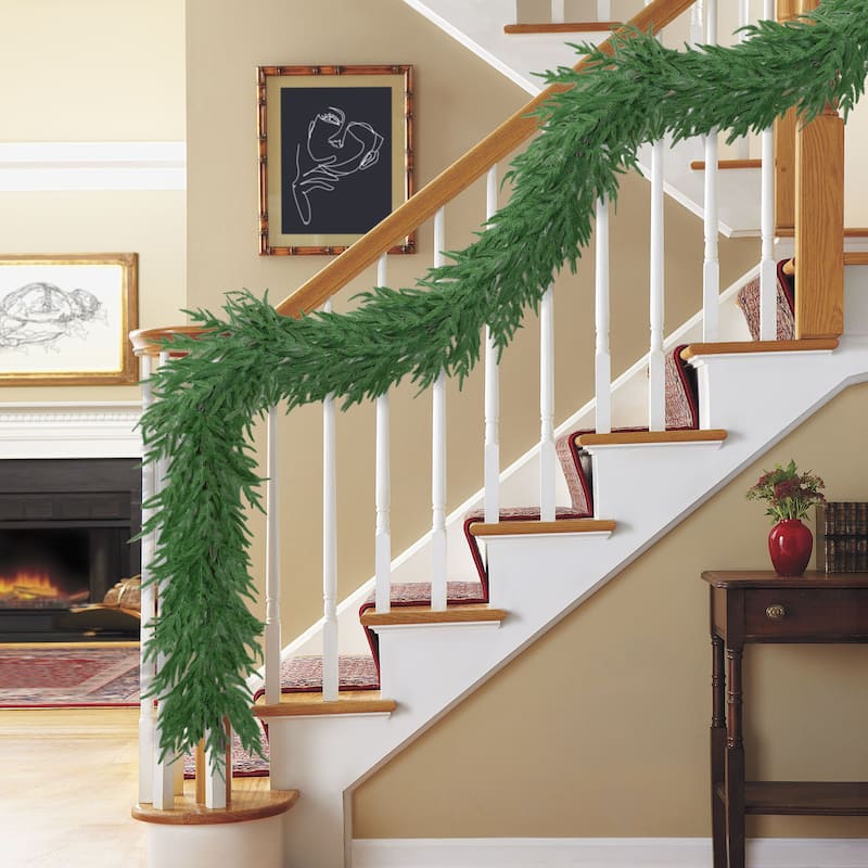 Puleo International 20' x 10" Soft PE Artificial Christmas Garland