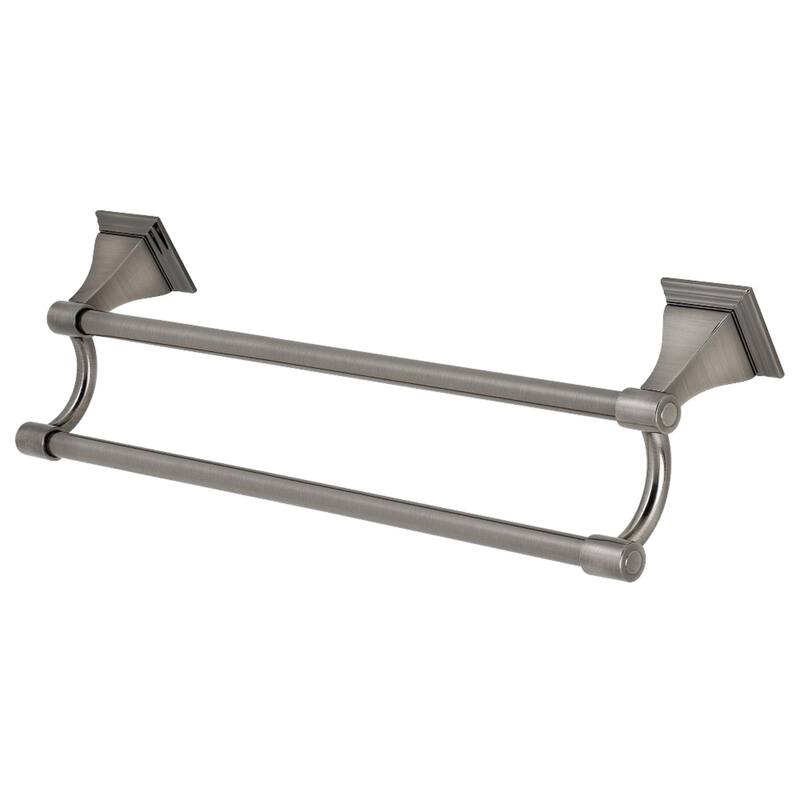 Kingston Brass Monarch 18-Inch Dual Towel Bar - Black Stainless