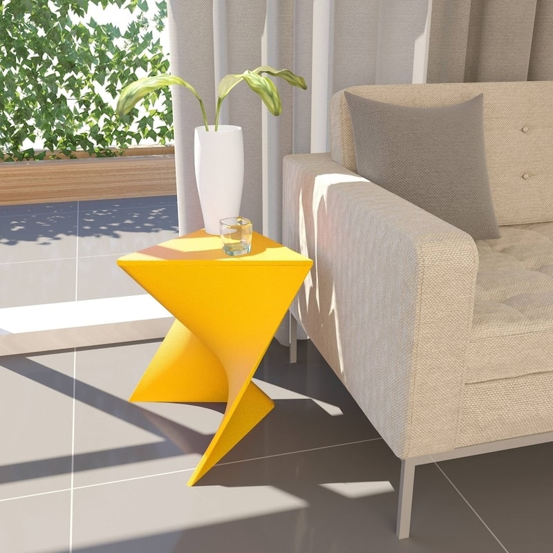 LeisureMod Randolph Modern Side Table - Grey - 15.5 x 17 x 17