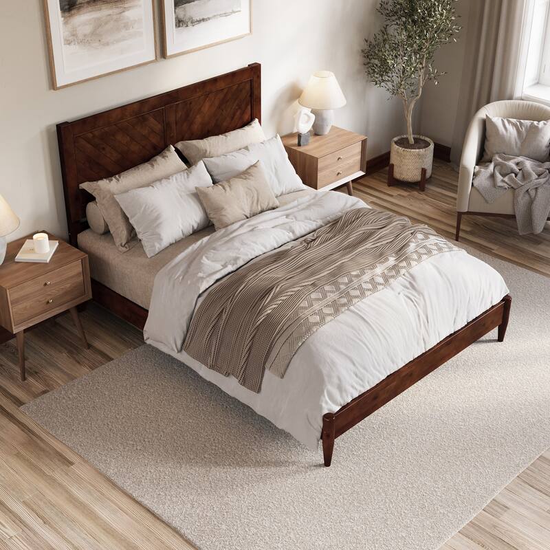 Berkshire Solid Wood Low Profile Platform Bed
