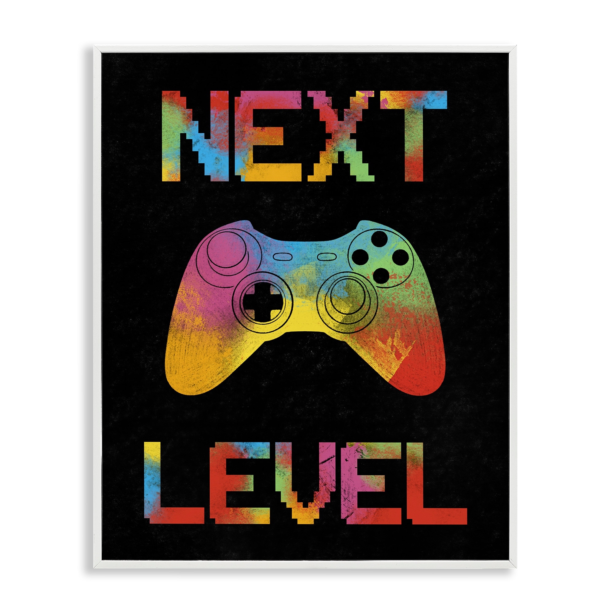 Stupell Next Level Rainbow Splatter Framed Giclee Art Design By Marcus Prime