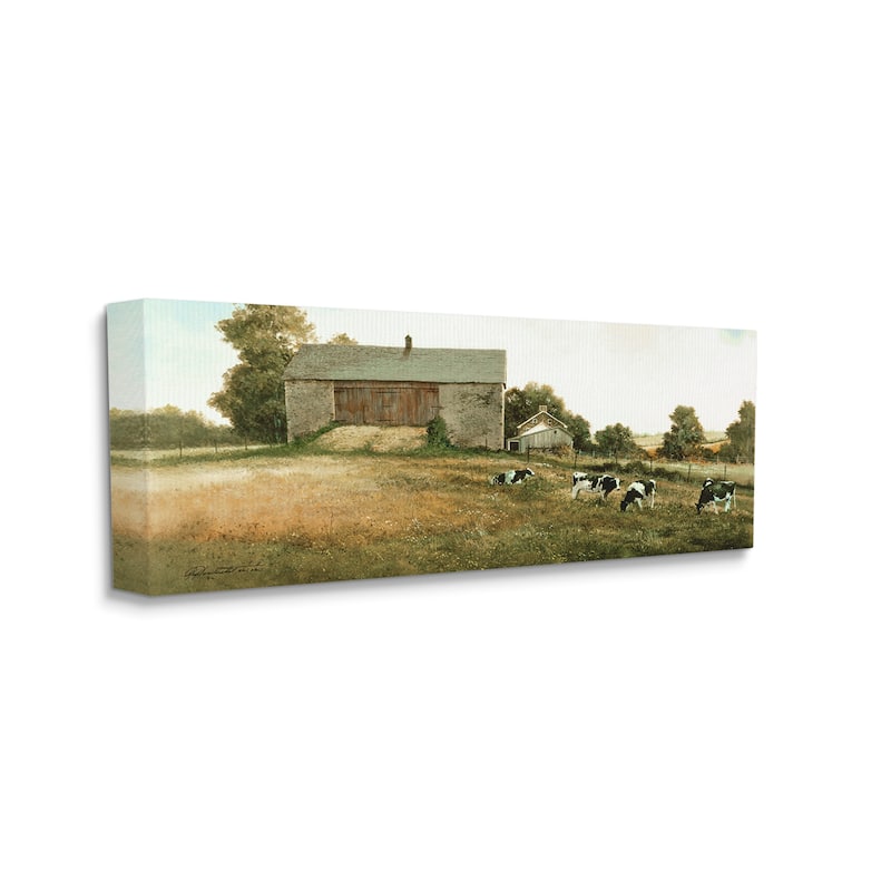 Stupell Traditional Cows Grazing Canvas Wall Art Design by Ray Hendershot