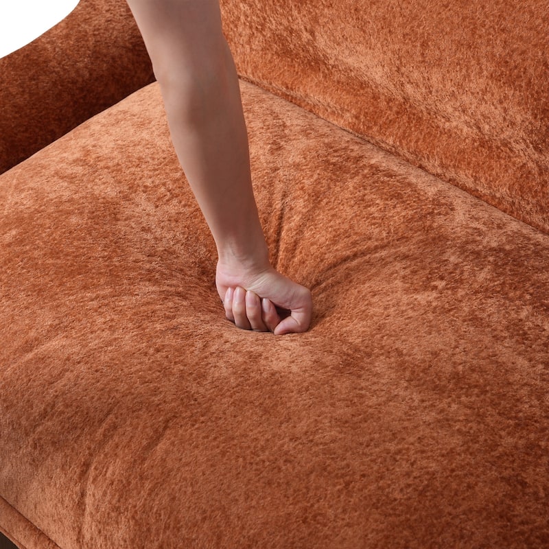 Living Room Furniture Loveseat for Small Space, Velvet Sectional Sofa Deep Seat Upholstered Cloud Modular Couch - Loveaseat