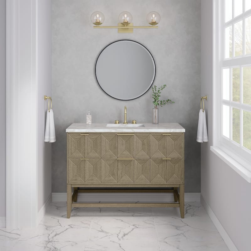 James Martin Vanities D100-V48-3VSL Emmeline 48" Single Basin Ash Wood