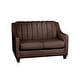 preview thumbnail 15 of 16, Edgware Top Grain Leather Loveseat Espresso