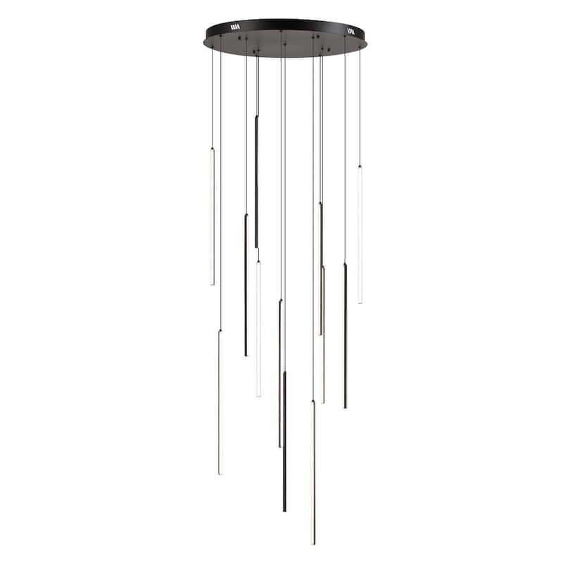 Contemporary Touch LED Drop Integrated Stairway Lighting Chandelier