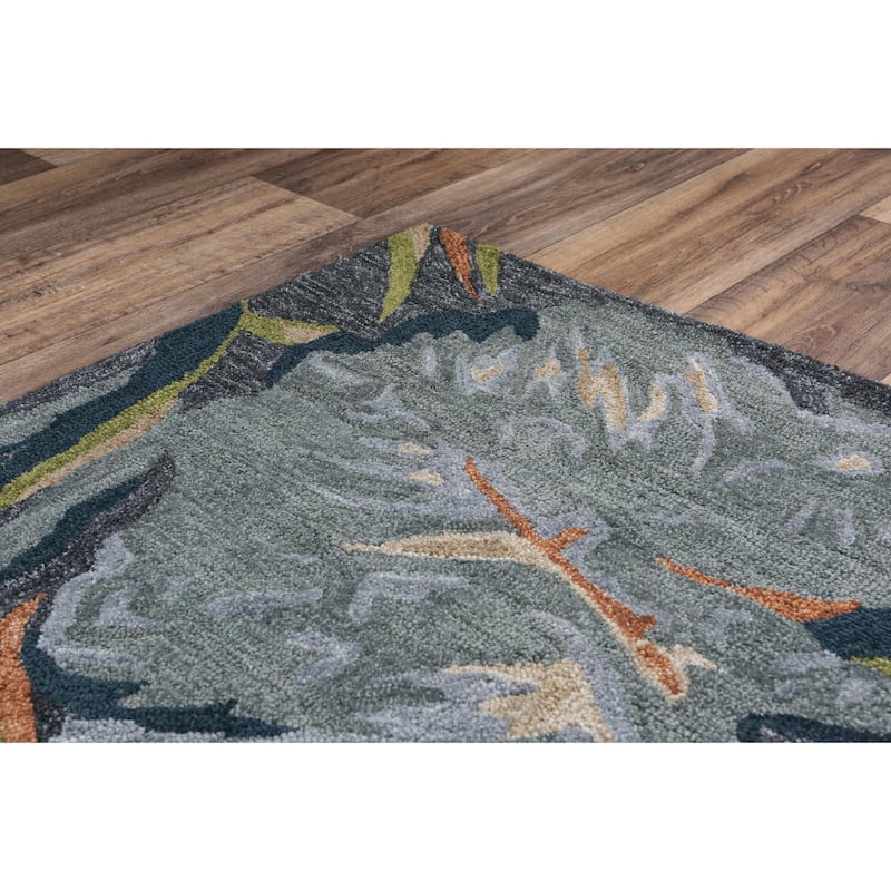 Alora Decor Mirage Ivory, Beige, Grey, Green, and Apricot Hand-tufted Rug