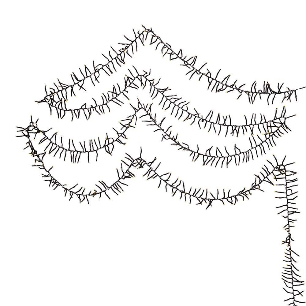 Kurt Adler 3000-Light 98-Foot Cluster Garland with Warm White LED Lights