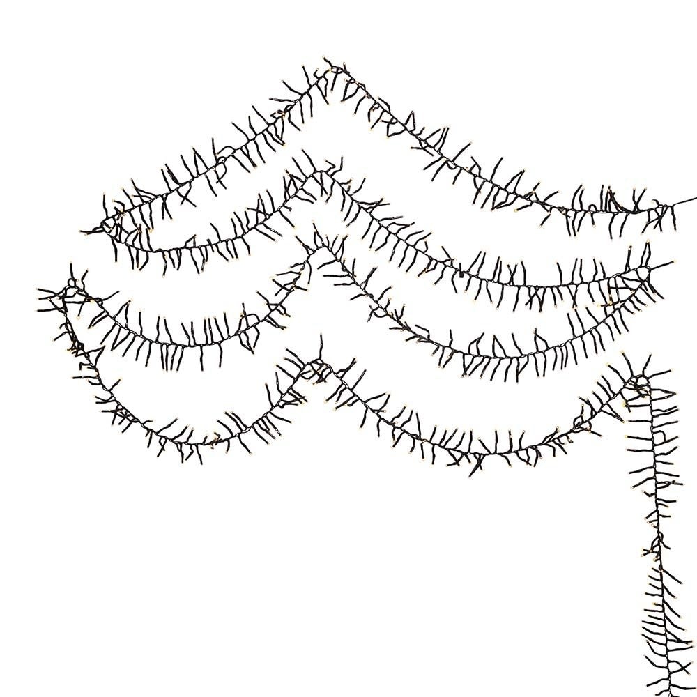 Kurt Adler 3000-Light 98-Foot Cluster Garland with Warm White LED Lights