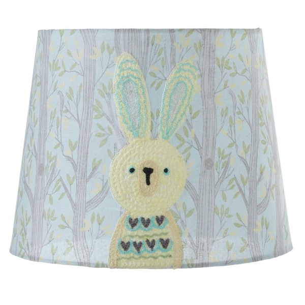 Blue And Yellow Embroidered Rabbit In Forest Designed Lamp Blue And Yellow Embroidered Rabbit In Forest Designed Lamp Shade 10 Free Shipping Today 21029548