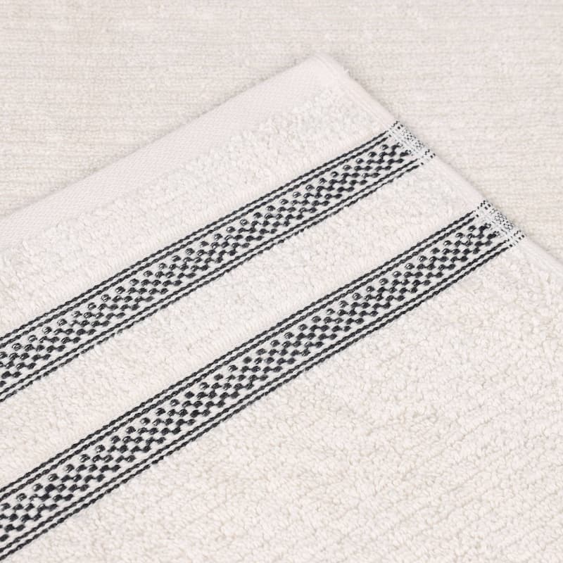 Superior Brea Zero Twist Cotton Ribbed Modern Bath Sheet Set of 2