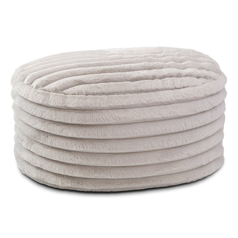 Jaxx Paran Pouf - Fluffy Faux Fur Ottoman for Modern Interior Design