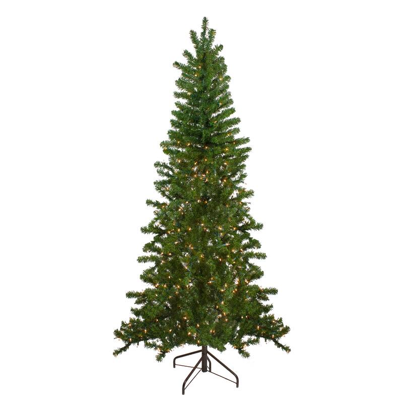 7.5' M Canadian Pine Artificial Christmas Wall Tree - Clear Light - 7.5 Foot