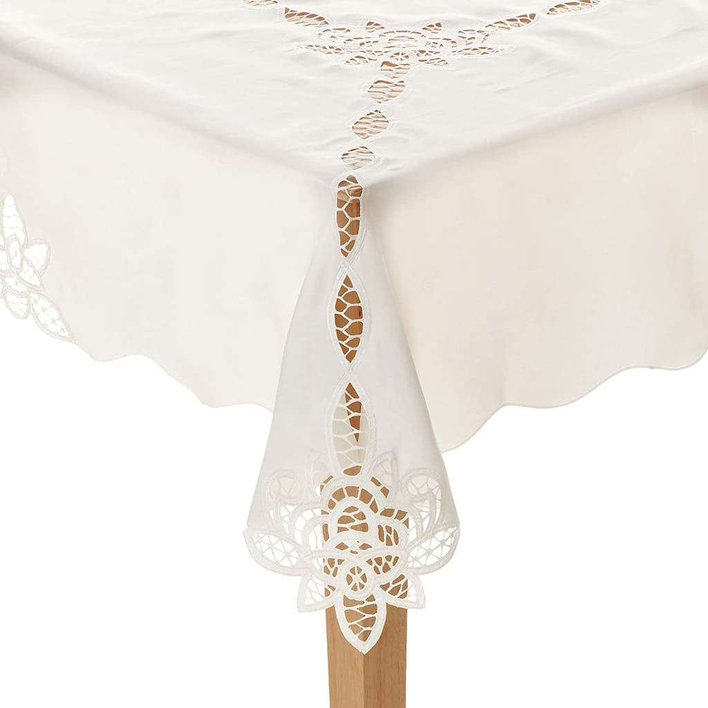 Violet Linen Betenburg Lace Pattern Tablecloth