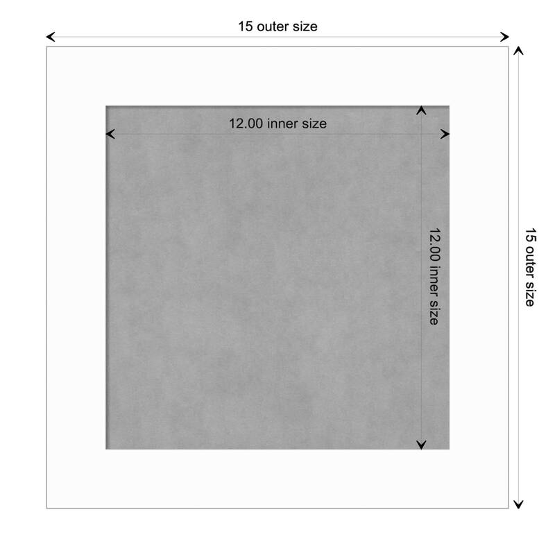 Amanti Art Basic White Narrow Framed Magnetic Board - Board Size 12x12