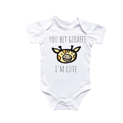 Giraffe Safari Animal - Baby Boy Girl Clothes Infant Bodysuit Funny Cute Newborn