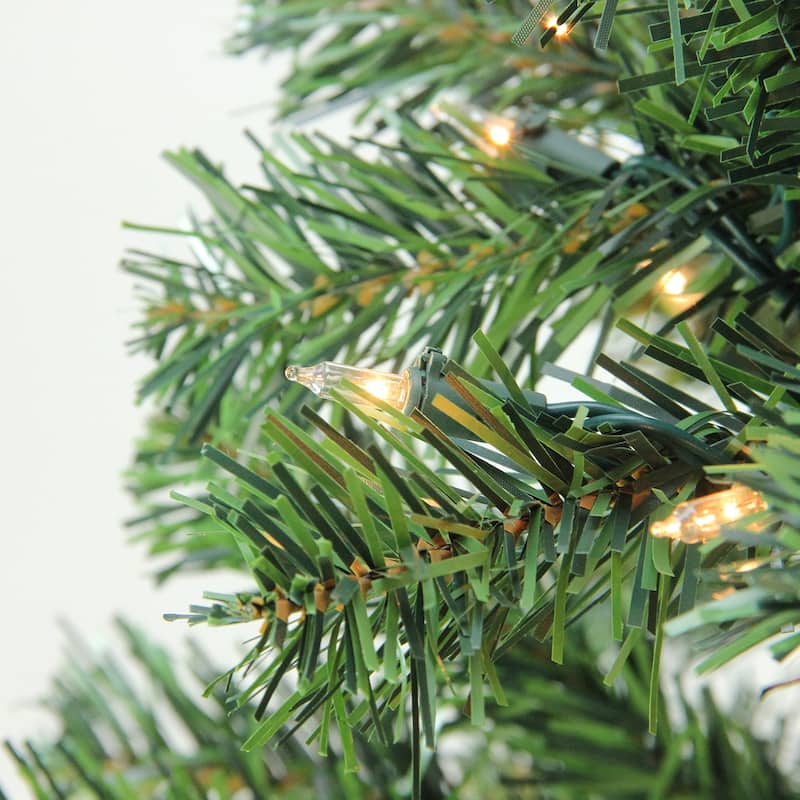 6.5' Medium Niagara Pine Artificial Christmas Tree Clear Lights - 6.5 Foot