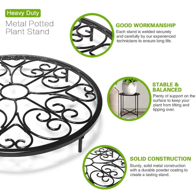 Plant Stand Indoor Outdoor - 11 x 11 x 15 inches