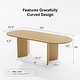 preview thumbnail 16 of 22, Solid Wood 79'' Oval Dining Table for 8 People Nordic style - 79*33.5