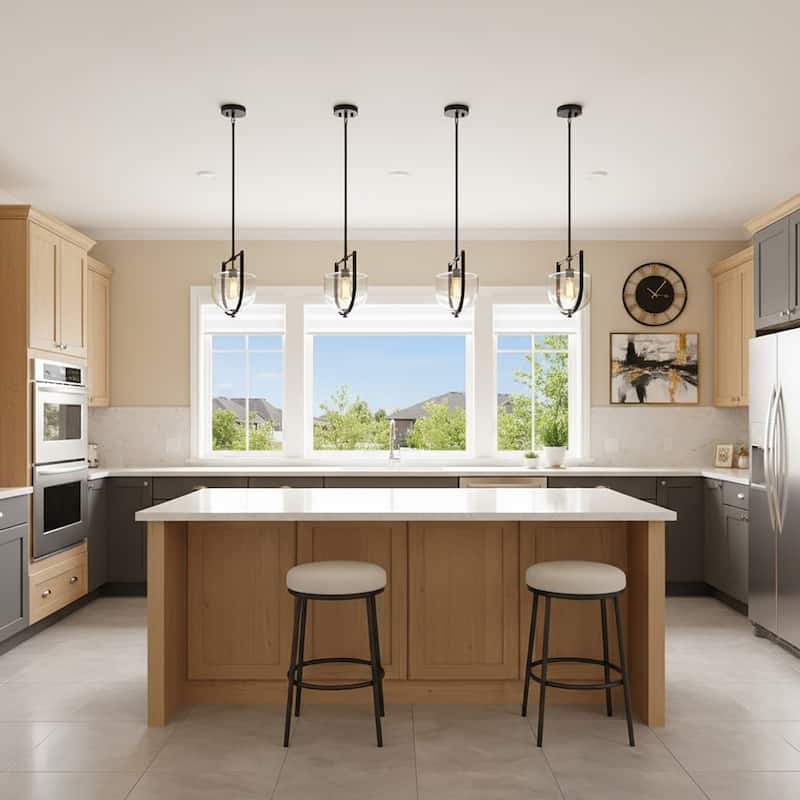 Artcraft Cheshire - 1-Light Pendant - Black/Nickel - Black & Nickel - Black & Nickel