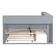 preview thumbnail 23 of 26, Full Size Wooden DayBed with Twin Size Trundle Bed Frame & Storage Shelf and USB Charging Ports for Kids Teens Adults