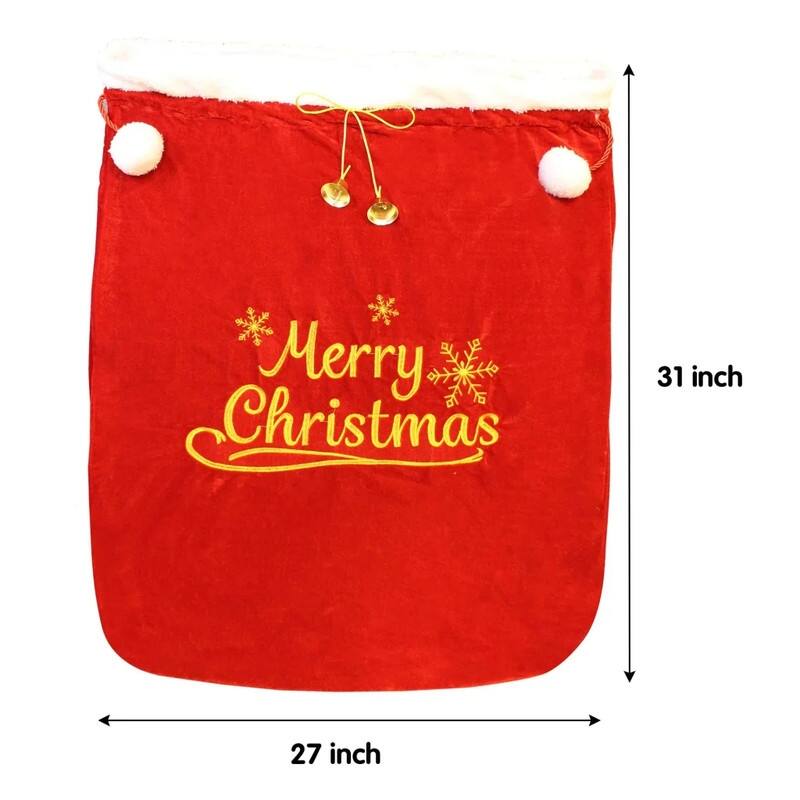 Santa Present Gift Bag - Red and White