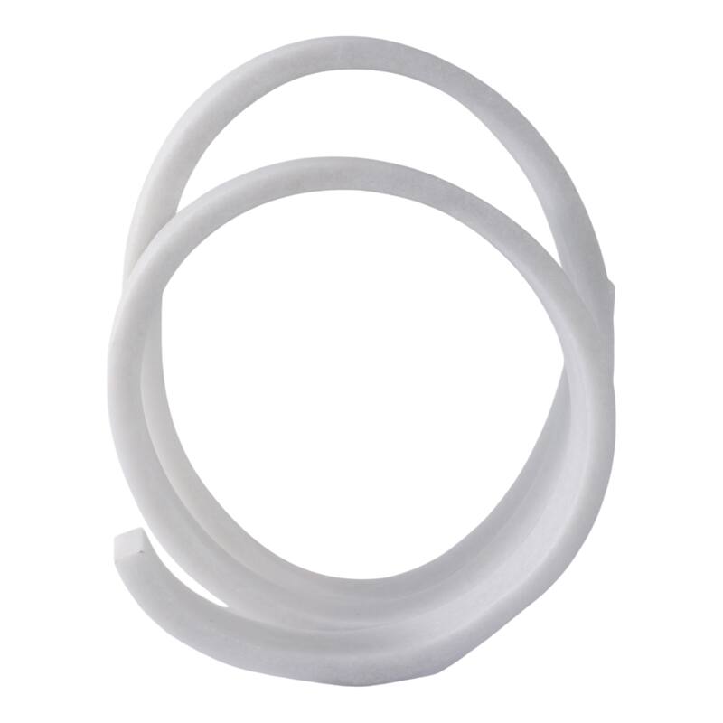 Resin Loopy Spiral Sculpture Decorative Object Glam Accent - 12" White - 10" x 7.09" x 11.6" - White - 10" x 7.09" x 11.6"