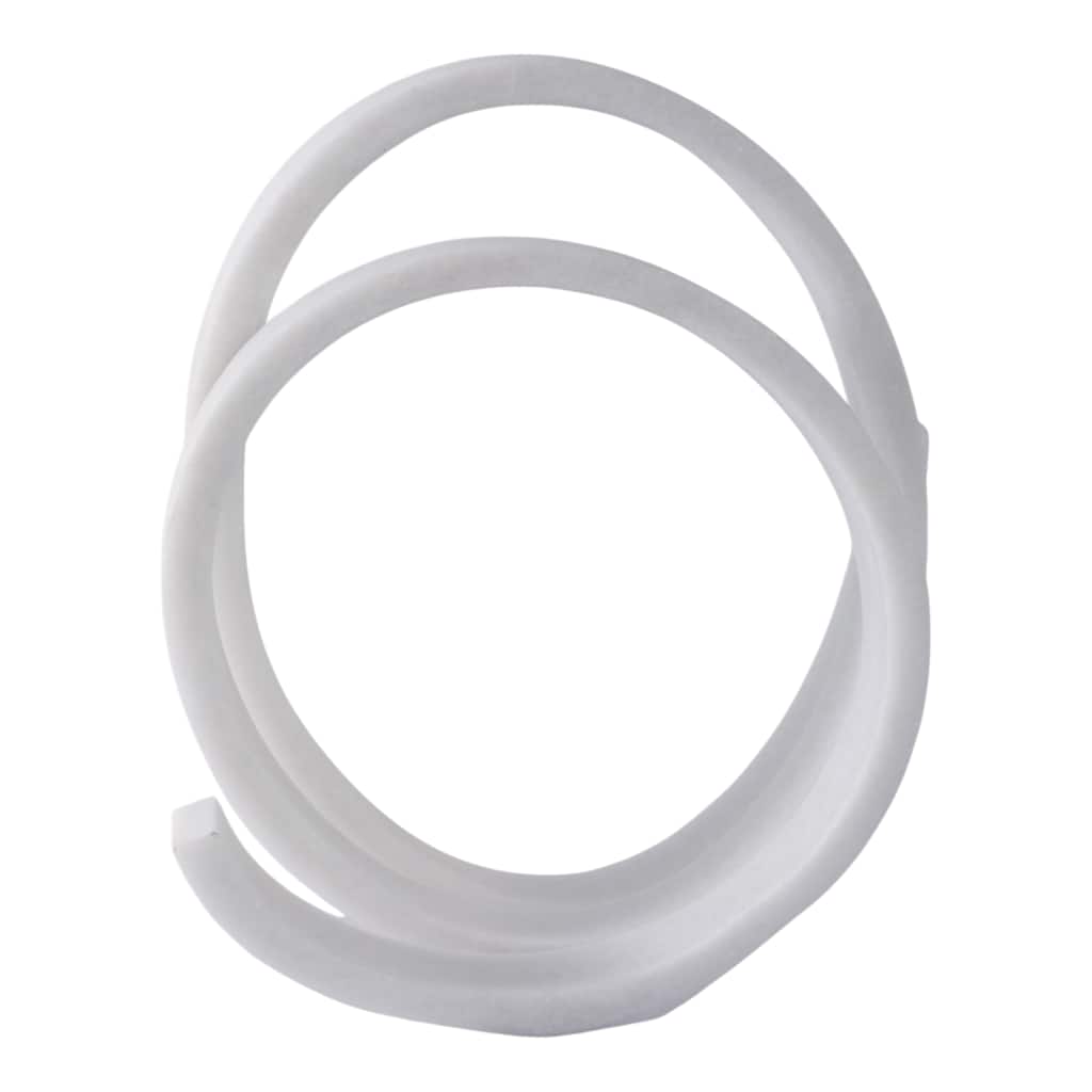 Resin Loopy Spiral Sculpture Decorative Object Glam Accent - 12" White - 10" x 7.09" x 11.6"