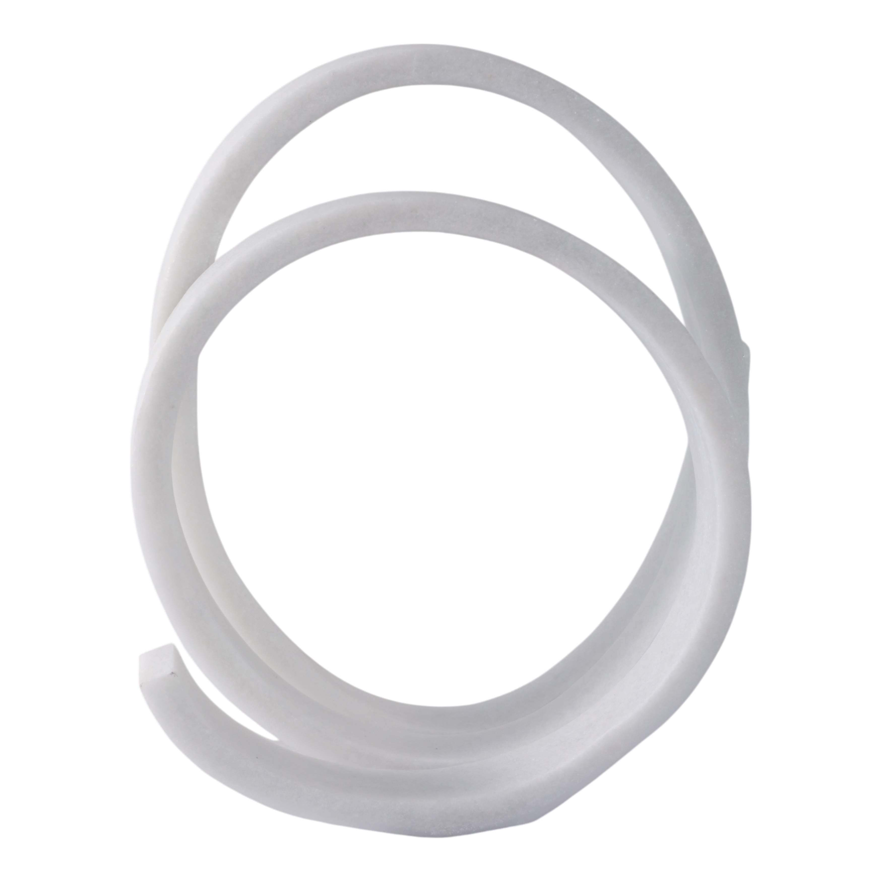 Resin Loopy Spiral Sculpture Decorative Object Glam Accent - 12" White - 10" x 7.09" x 11.6"