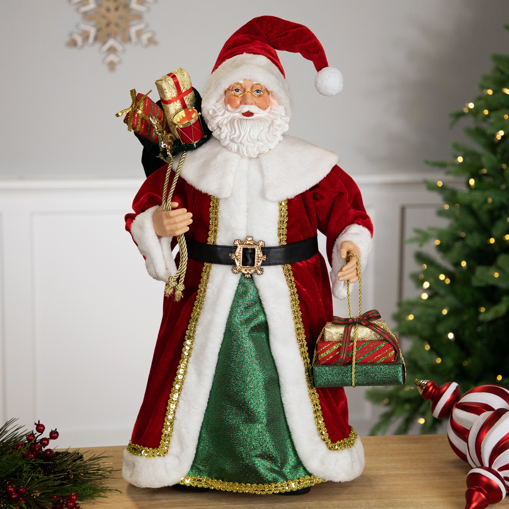 72 Life Size Plush Santa Claus Standing or Sitting Christmas Figure Bed Bath Beyond 39173461